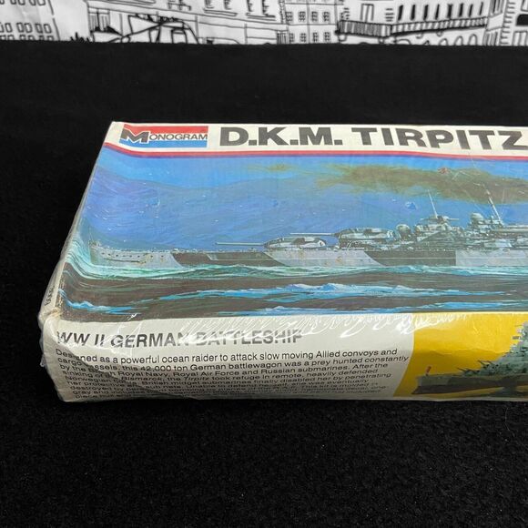 VTG 1977 Monogram D.K.M. Tirpitz German Battleship One Piece Detailed Hull #3009 - Picture 8 of 16